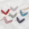Luxury Shining Crystal Hair Clip For Women V Shape Buckle Hairpins Girls Hair Accessories Headwear Fashion Ornaments Gift