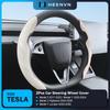 Heenvn Car Steering Wheel Cover For Tesla Model Y Juniper Model 3 Highland 2025 2026 Non-Slip Interior Protector Accessories