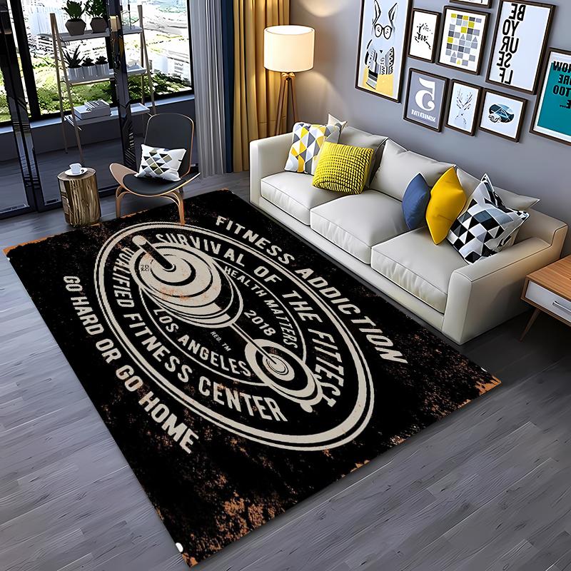 GYM Téma 3D Tisk Velkoplošné Koberce pro Domácí Obývací Pokoj Dětskou Ložnici Pohovku Vstupní Rohožka Kuchyňské Podlahové Koberce ProtiskluzovéDekor