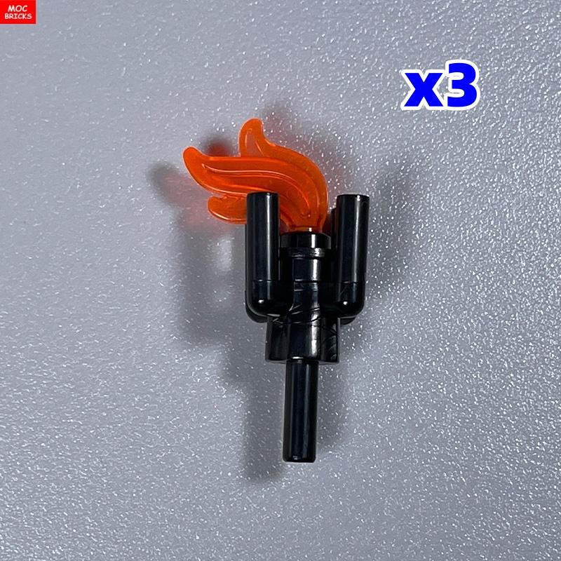 

MOC Blocks Trans Leather Flame Fire Torch 2566 64647 4cm Figure Construction Bricks DO IT YOURSELF Playthings Ideal For Kids Dolls Gifts