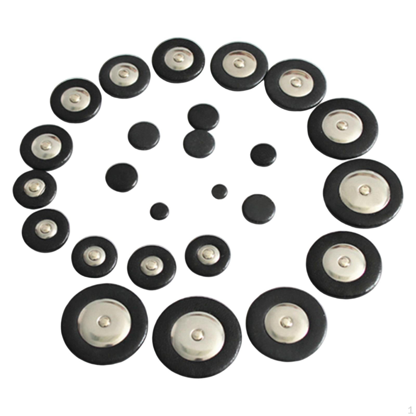 

25 Pieces Alto Sax Pads Set Accessories Easy to Use Professional Direct Replaces чорний