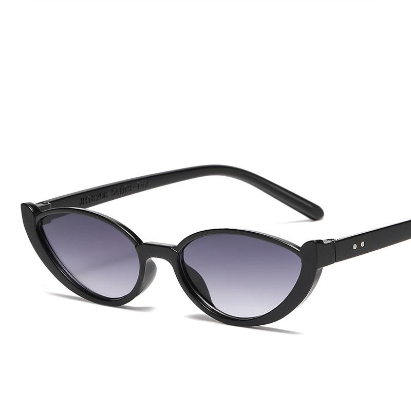 Nicht polarisierte Cat Eye Vintage Fashion Sonnenbrillen Damen Halbrandlose Kleine Rahmen Brillen Damen Persönlichkeit Einfache Sonnenbrillen Herren