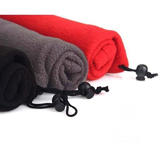 Unisex Winter Outdoor Solid Color Soft Thick Fleece Neck Warmer Gaiter Cover Hat