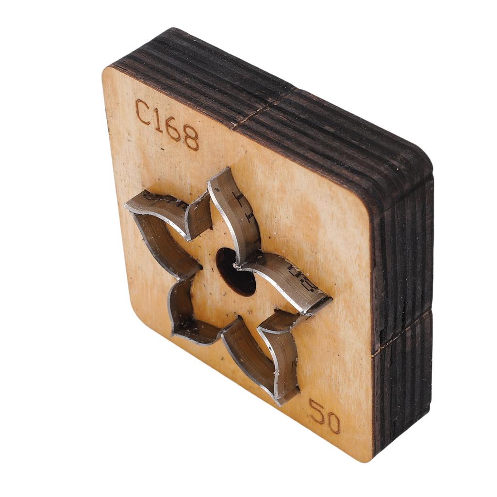 Blumenleder-Stanzform Holzbasis Scharfe Metallklinge Lederstanze für Dekorationen Geschenke