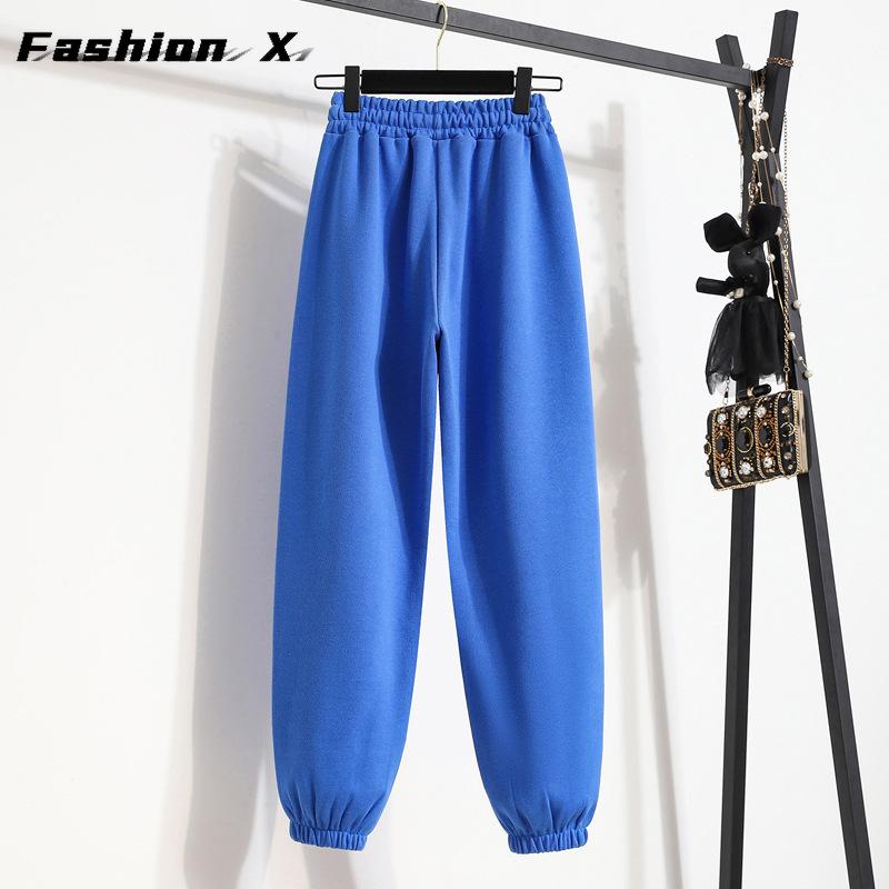 Knit Sweatpants Women's Thin Drawstring Loose Casual Pants