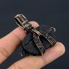 Black Tourmaline Pendant Gemstone Jewelry,  999 Copper Wire Wrapped Pendant, Handmade Amazing Pendant Jewelry