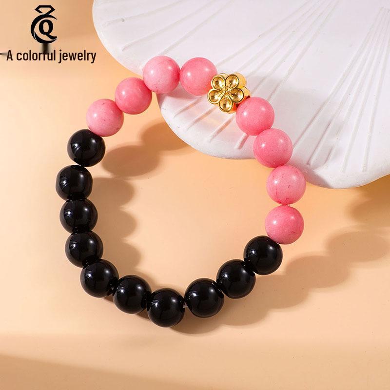 

Pink Rose Quartz Unisex High-End Natural Stone Bracelet розовый