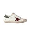 Golden Goose Superstar White Sienna Army Green Heel Tab Sneakers
