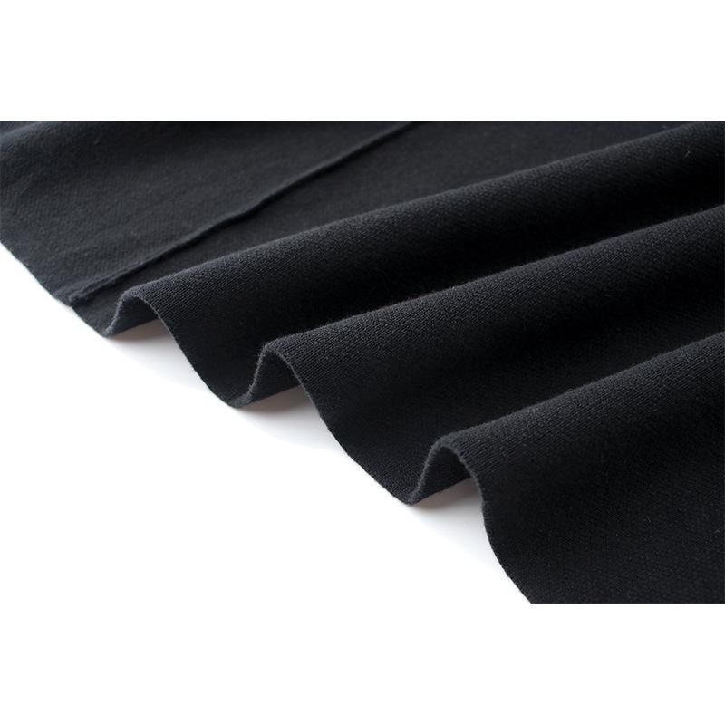 Trendiger Strickcardigan & Midirock-Set mit hoher Taille in Unifarben