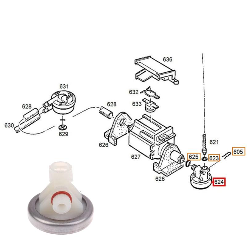 Coffee Machine Water Circuit D4 To G1/8 Interface Membrane Pressure Regulator Of Pump For Jura/Aeg/Siemens/Krups
