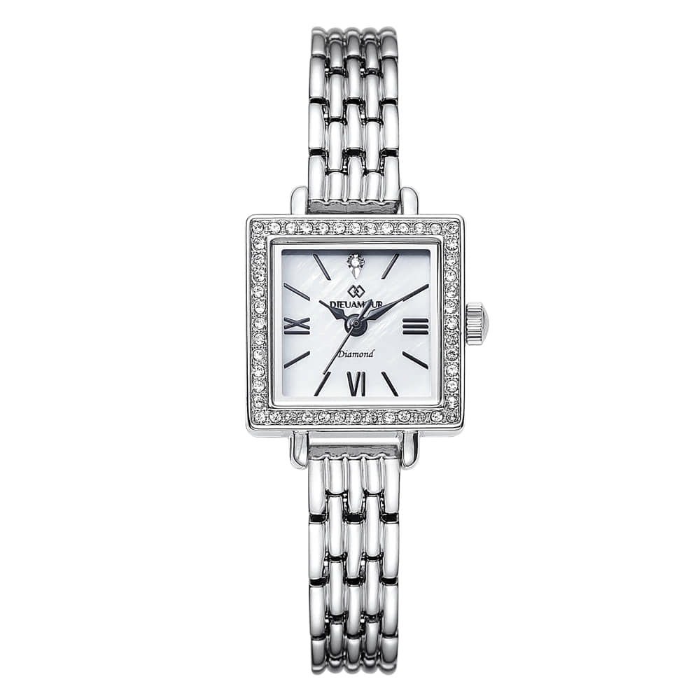 Diyuamoleu Women'S Metal Band Watch Daw6101M-Sw Diamond Watch