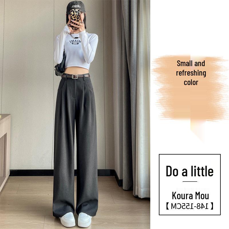 Spring New Women's High-Waist Pants - Slim, Wide, or Straight Leg, Floor-Length Casuals