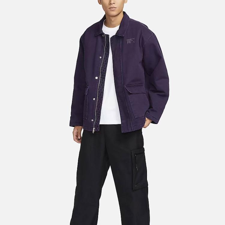 Nike FW23 NAI-KE Series Chinese Collar Workwear Outdoor Casual Jacket Unisex Jacket Purple FV5442-518