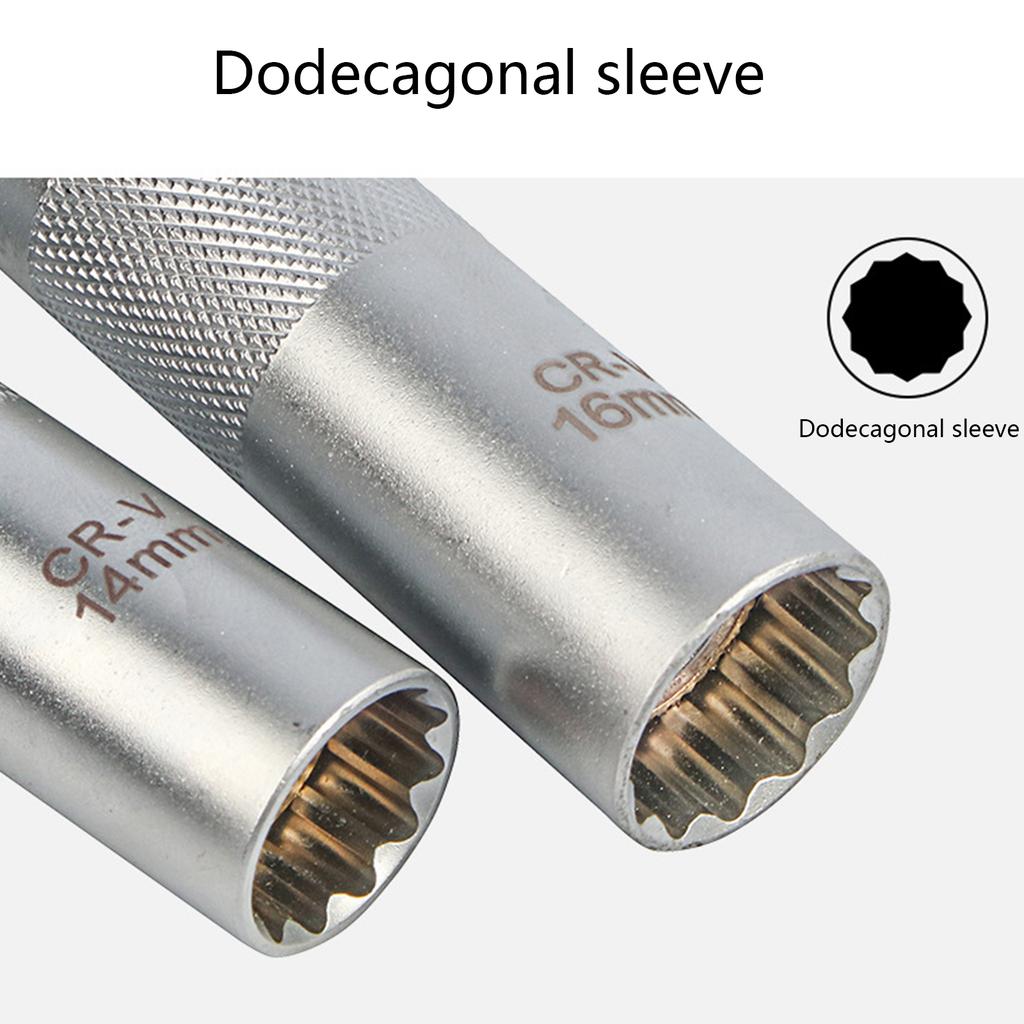 14/16mm Magnetic for Spark Plug Universal Extension Socket Set 3/8-Inch Drive 12-Point for Spark Plug Socket Removal Too