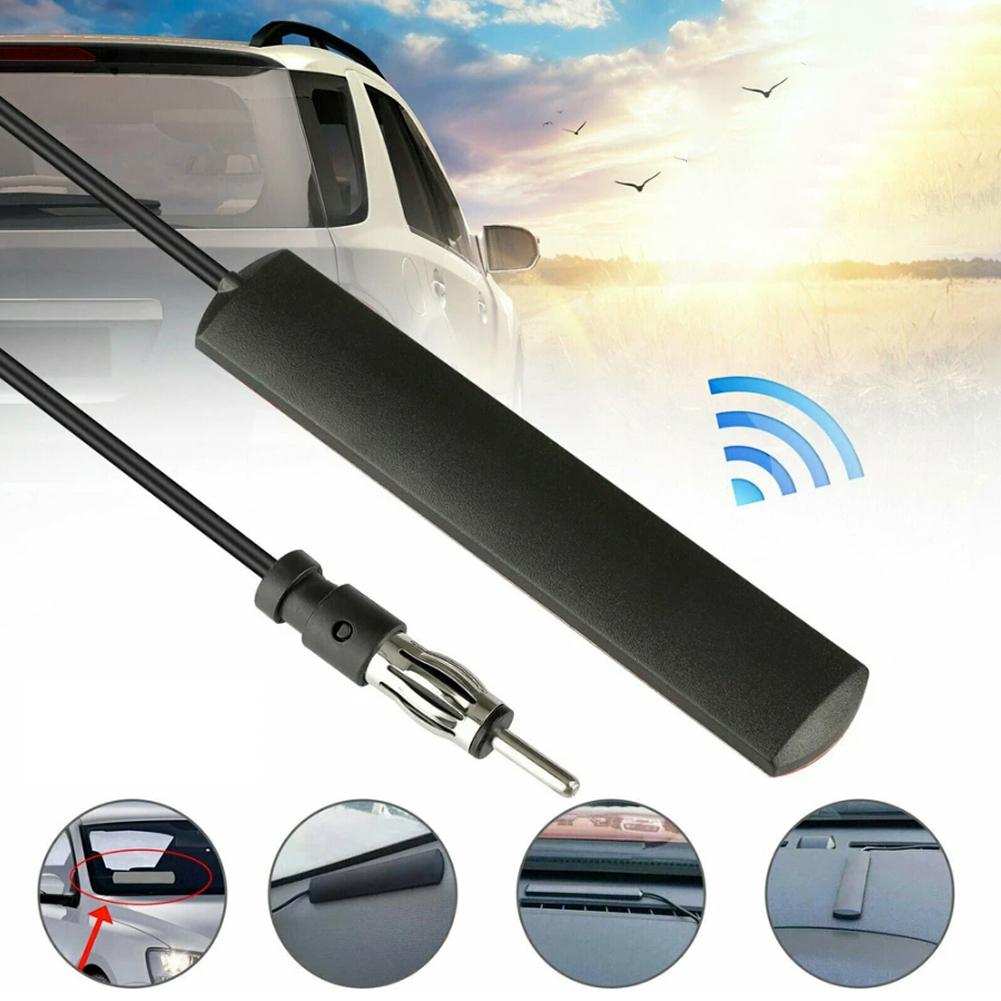 DC 5-12V Car Hidden Amplified Antenna 85-860Mhz AM/FM Radio Aerial Booster Stability Signal FM Amp for Car Truck Motorcycle Boat