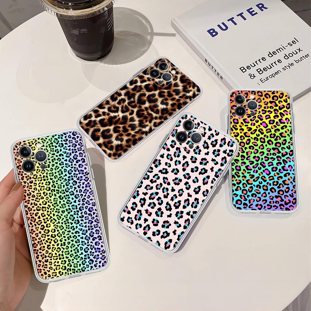 Classic Leopard Cheetah For IPhone 17 16 15 14 13 12 11 Pro Max Plus Transparent Soft TPU Phone Cover