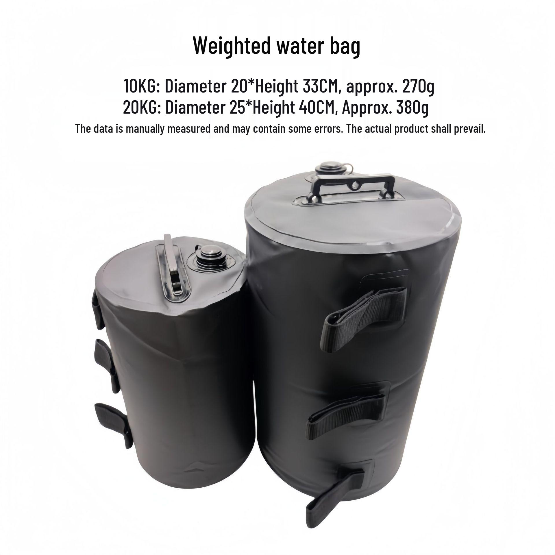 Adjustable Tent Anchor Water Bag - Windproof Weight Base for Shade and Advertising Displays 10kg чёрный