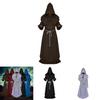Medieval Monk Costume Wizard Priest Robe Shawl Set For Halloween Cosplay Enthusiasts