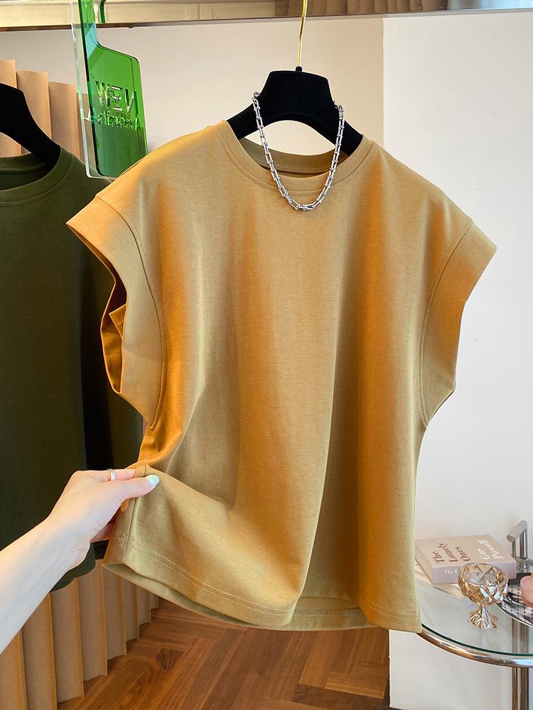 Women's Puff Sleeve Short-Sleeve T-shirt, New Summer Loose Fit, Versatile Basic for Students, Trendy Style Outerwear