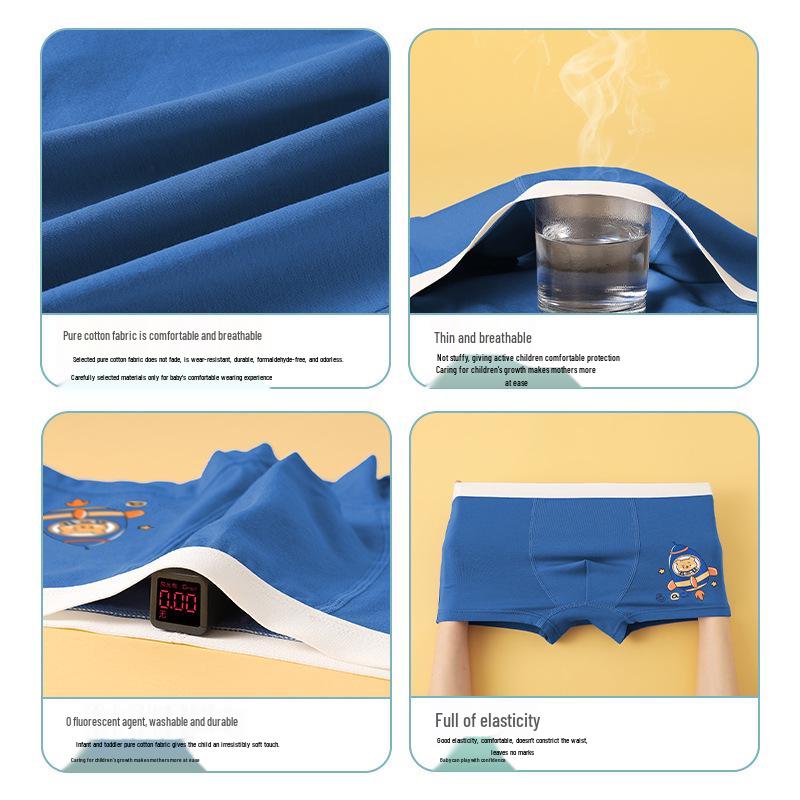 Calzoncillos Boxer de Algodón con Dibujos para Niños - Ropa Interior Infantil para Tallas Pequeña, Mediana, Grande