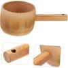 1Pc Bamboo Long Handle Water Ladle Portable Garden Water Scoop for Tea Kitchen and Outdoor Use Chic Design and Material