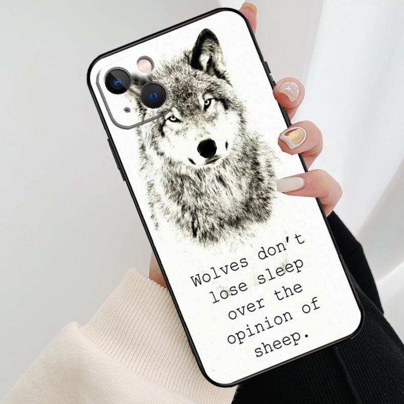 Animal Wolf Howling Phone Case For iPhone 17 Pro Max 14 13 12 11 15 16 Pro Max mini 15 16 Plus 16e 17 Air Cover
