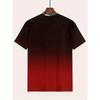 Men's Summer Fashion, Thunder Graphic Print And Gradient Color Crew Neck And Short Sleeve T-shirt, Tops For Daily And Casual Outerwear
