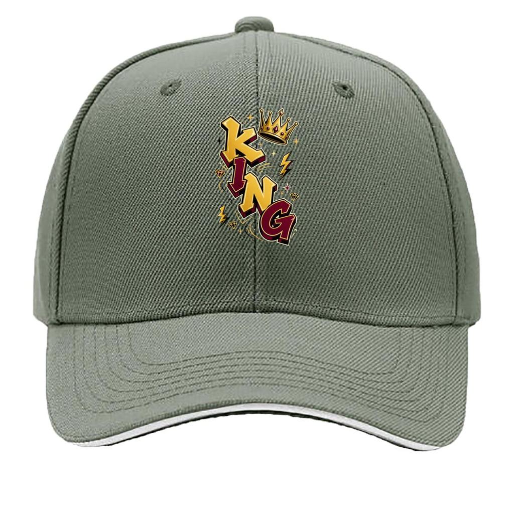 Royal Crown Street Lettering Emblem Sandwich Baseball Cap Sun Cap Outdoor Workouts Hat