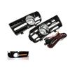 1 Pair Car Front Bumper Headlight Sport Grill Kidney Running Lights For VW GOLF MK4 1997-2006 With LED DRL Fog Lamp Accessories