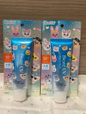 NEWStray kids Skzoo Biore UV AQUA Rich Watery Essence 2.46floz(70g) Set 2