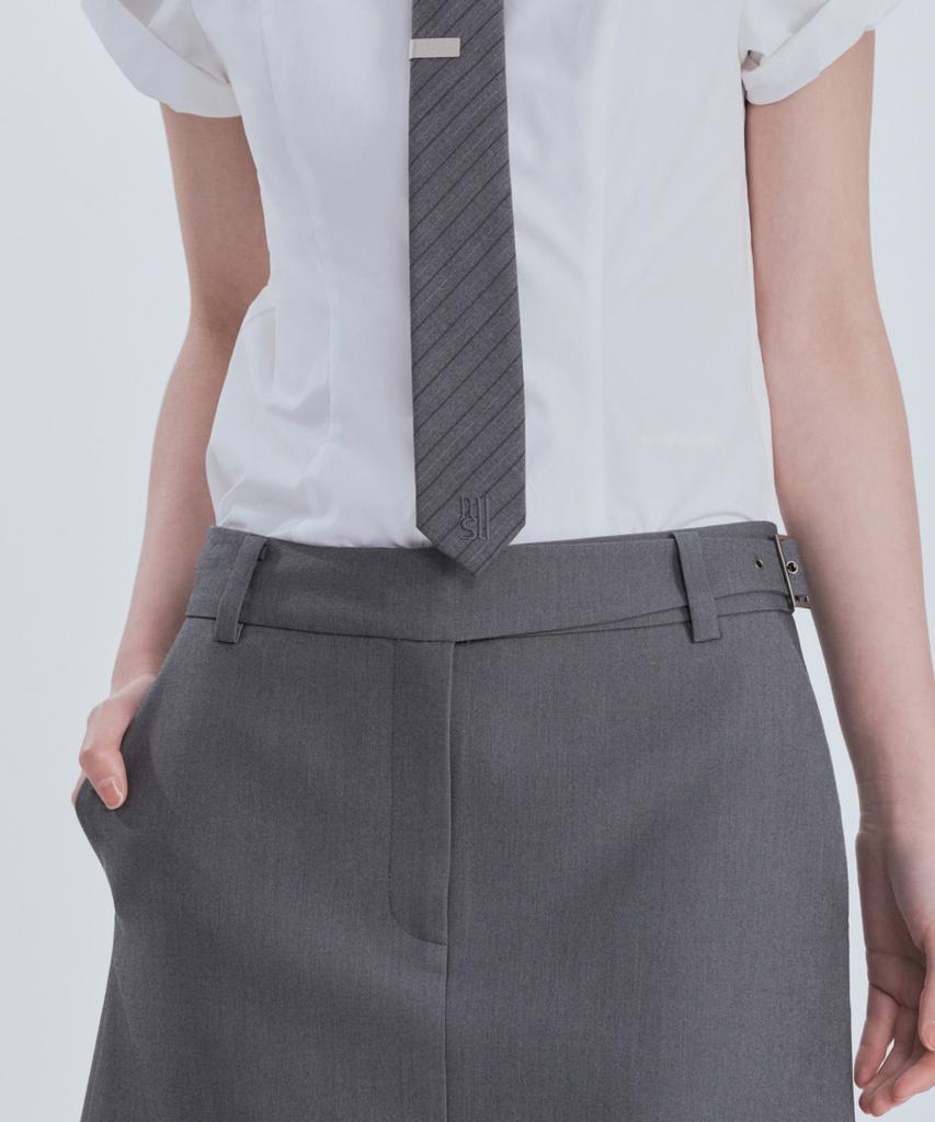 Mausolleum Mila Waist A-Line Skirt - Gray