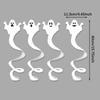 8pcs Paper Halloween Ghost Pendant White Ghost Hanging Garland  Ghost Festival