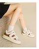 Women's Cotton Shoes Winter 2024: Soft-Sole Plus Velvet White Sneakers with Magic Stickers, Size 34.