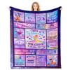 Girls Gymnastics Soft Flannel Throw Blanket Christmas Holiday Gift 50x60 Inch