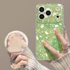 Spring Mobile Phone Case Is Suitable for Iphone17pm Floral Kitten Apple 16/15 Magnetic Suction 14 with Bracket 13/12 Set