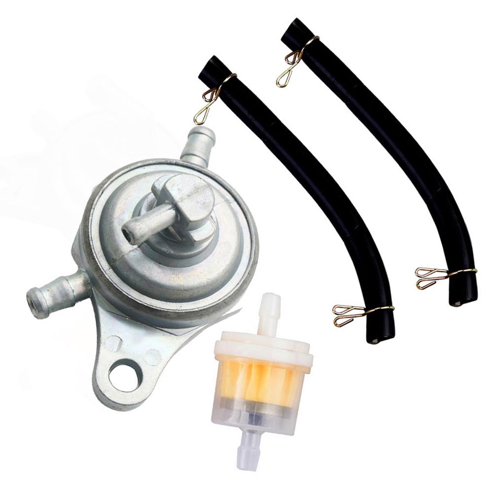 3-way Fuel Pump Petcock Oil Tank Switch Hose Tube Filter Kit For GY6 50 150cc Negative Pressure Fuel Switch Scooter