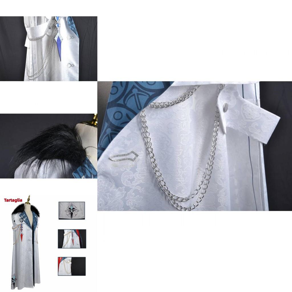 Original Trial Impact Cosplay Costume Tartaglia Cape Halloween Party Outfit