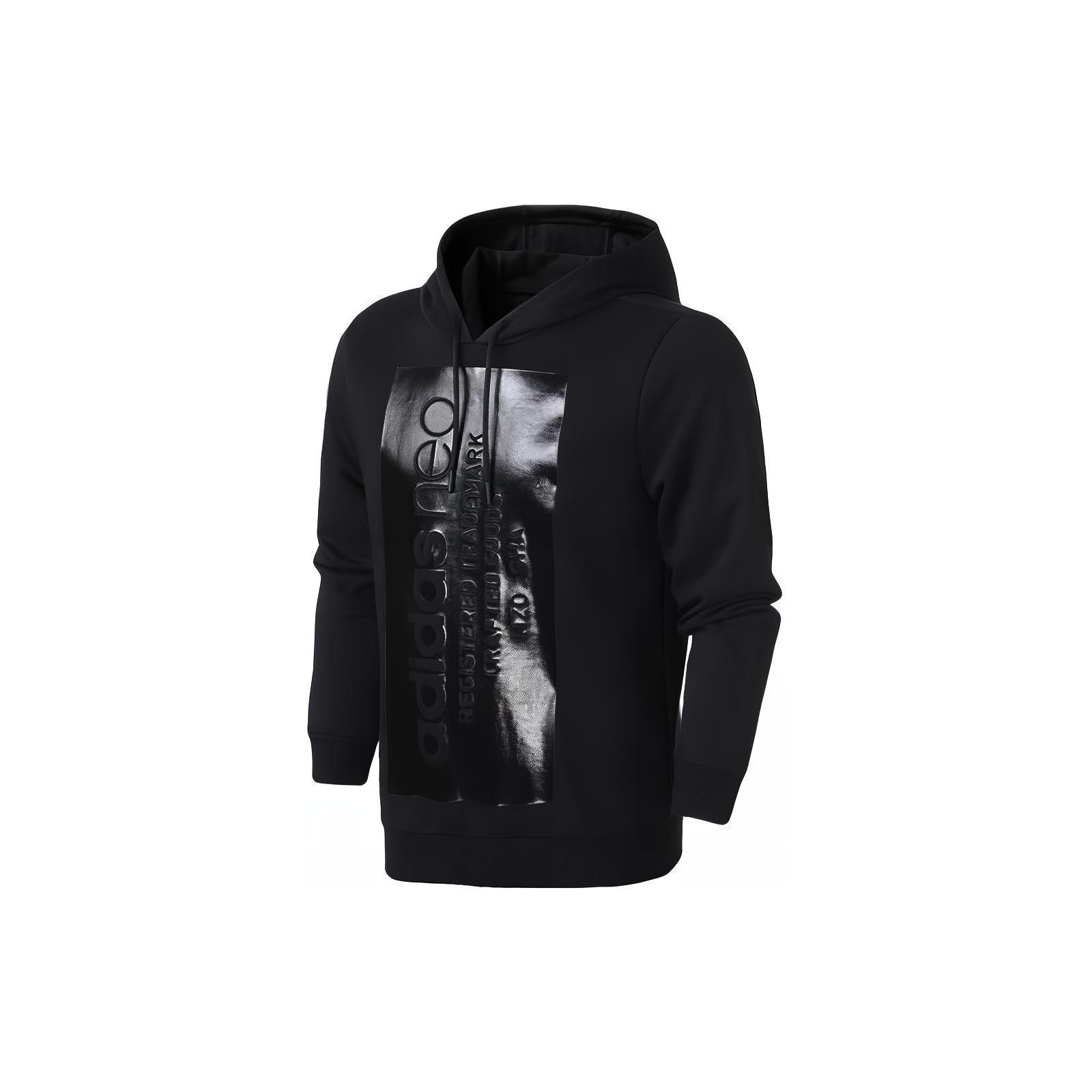 

adidas neo Black Men s Casual Hooded Pullover Sweatshirt DU2430 XXL
