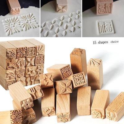 15 formes d'écureuil à faire soi-même sculptées à la main pour l'impression de tampons de poterie en argile de décoration, sceau en bois, tampons faits à la main