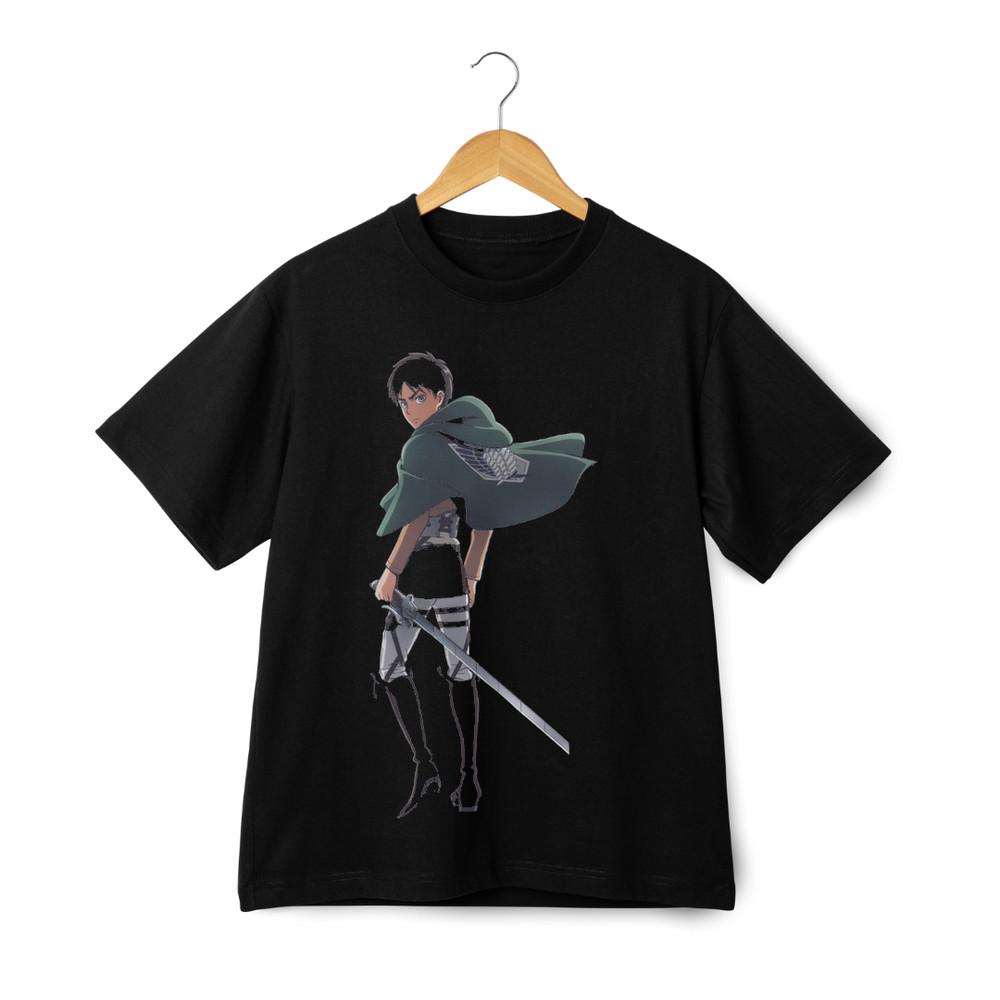 

Эрен Йегер Атака Титанов Унисекс Графическая футболка - Аниме Крутая Футболка с коротким рукавом S