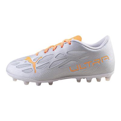 Ultra 4.4 Jr Round Toe Lace-Up MG (Rubber Short Studs) Artificial Turf Fabric Super Fiber Soccer Shoes Men Soccer Shoes Silver 106743-01