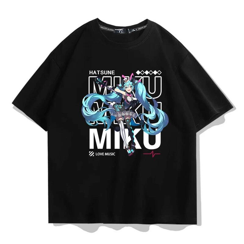 Miku Hatsune Cosplay Anime Manga Sports T-Shirt Tee Cotton Cotton Unisex S