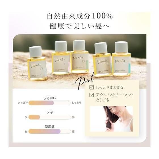 Portamento Hair Oil Organic 60ml (ylang ylang scent) 100% naturally derived No-rinse Treatment Styling Bleach Damage Care