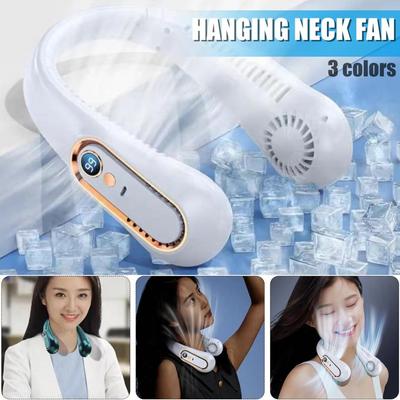 Portable Neck Fan Hands Free Bladeless Fan Wearable Personal Sports Fan Rechargeable