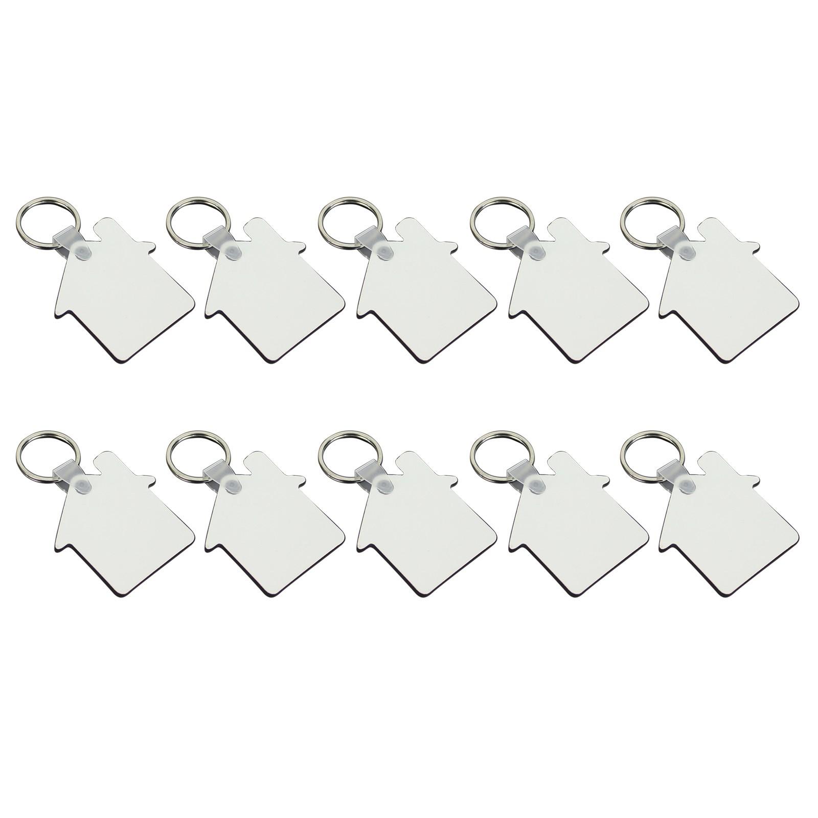 Blank Keychain DIY MDF Blank Keyring Valentine s Day Graduation Day Gift белый