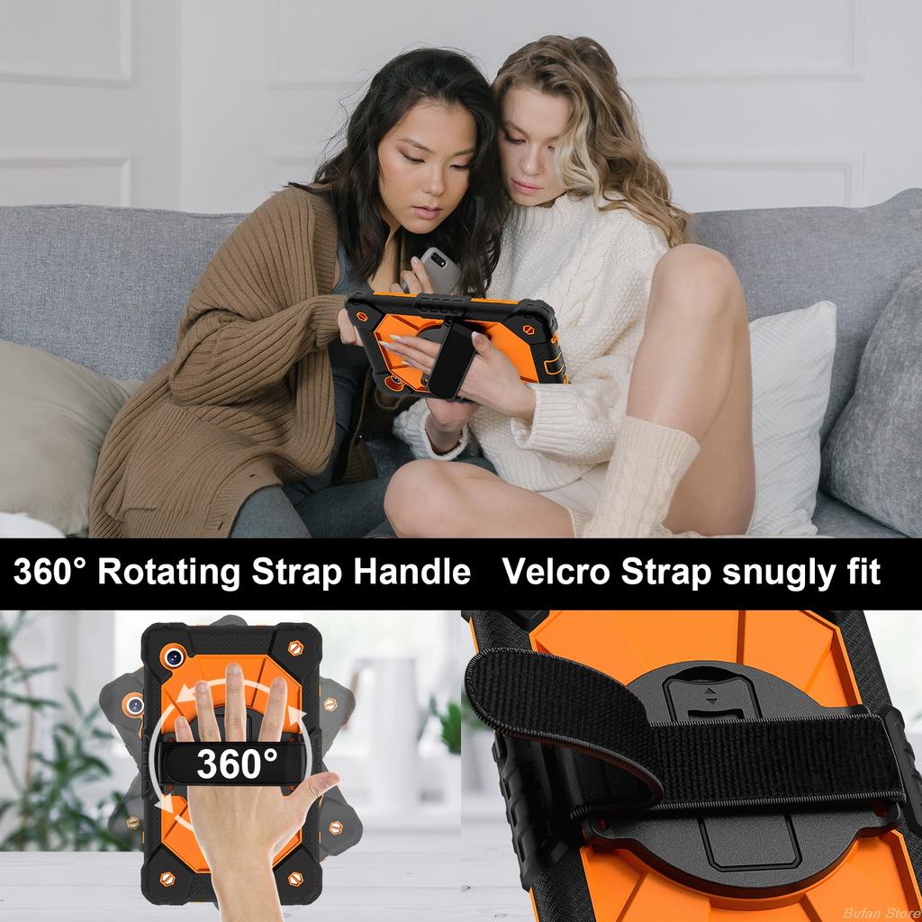 Case For Samsung Galaxy Tab S11 A11 8.7 A9 Plus A8 A7 Lite Heavy Duty Shockproof Kids Tablets Cover Hand Shoulder Straps
