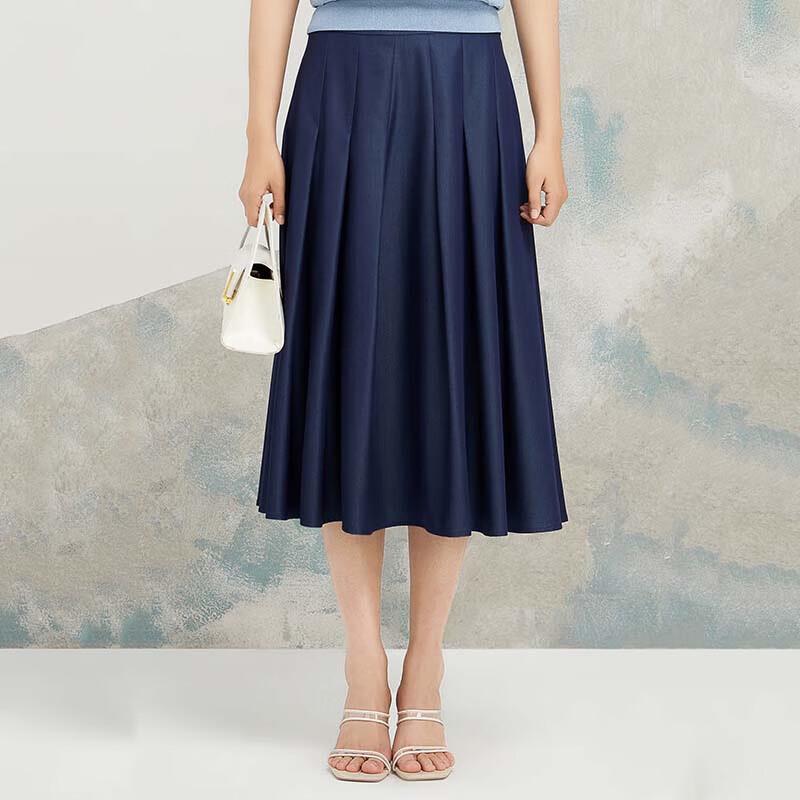 JESSIE Women's Lyocell Pleated Midi Skirt