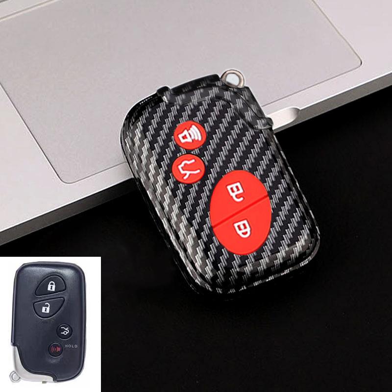 4 Buttons Carbon Abs Car Key Case Cover Fob For Lexus Gs430 Es350 Gs350 Lx570 Is350 Rx350 Is250 Key Shell