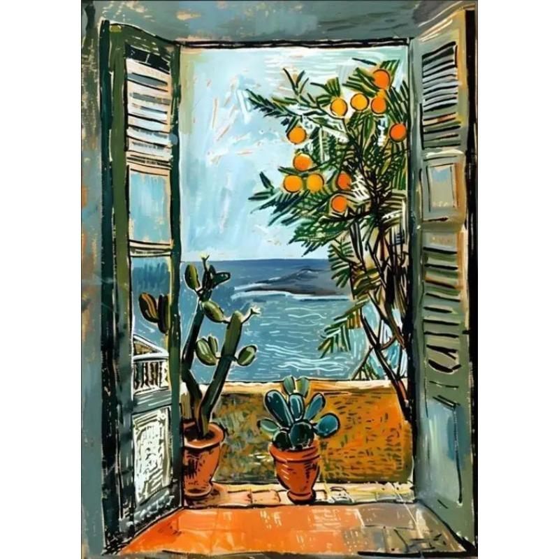 Henri Matisse Open Window Painting Poster Print For Living Room Home Decor Abstract Canvas Painting Modern Landscape Wall Art