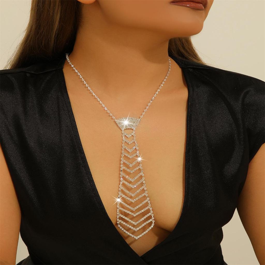Trendy Arrow Rhinestone Fashion Tie for Wedding Dress Accessories